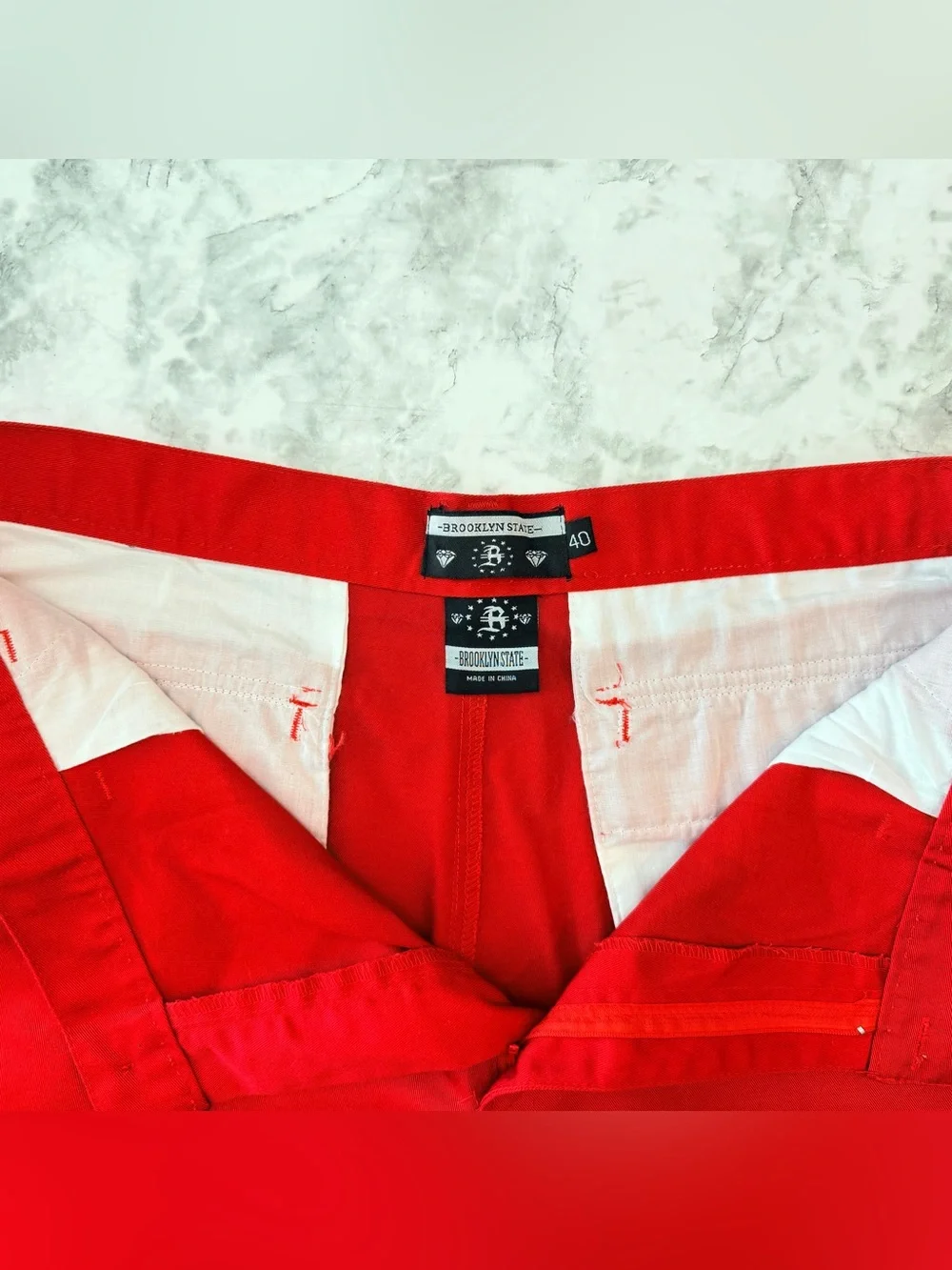 Red Men's Cargo Shorts